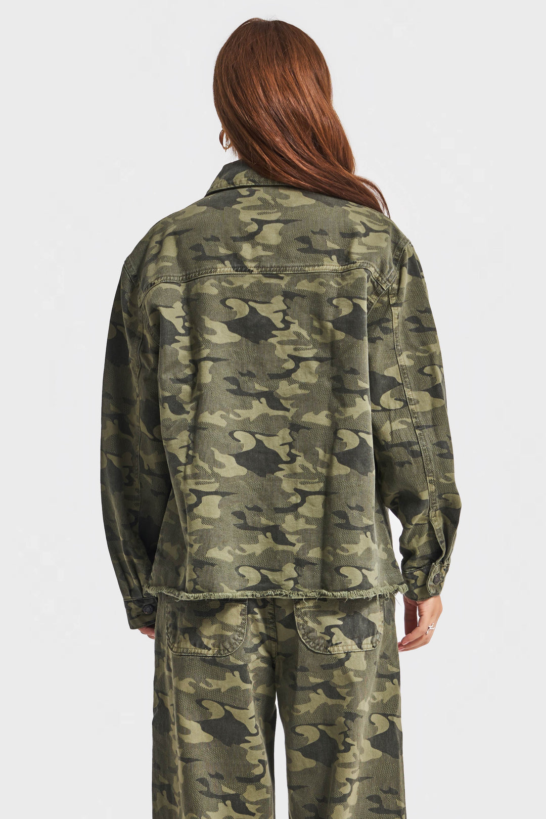 Routines Camouflage Oversized Denim Jacket 3473 Jacket Routines Fashion
