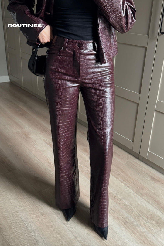 Routines Croco Two Piece Set - Burgundy 1703 Set Routines Fashion