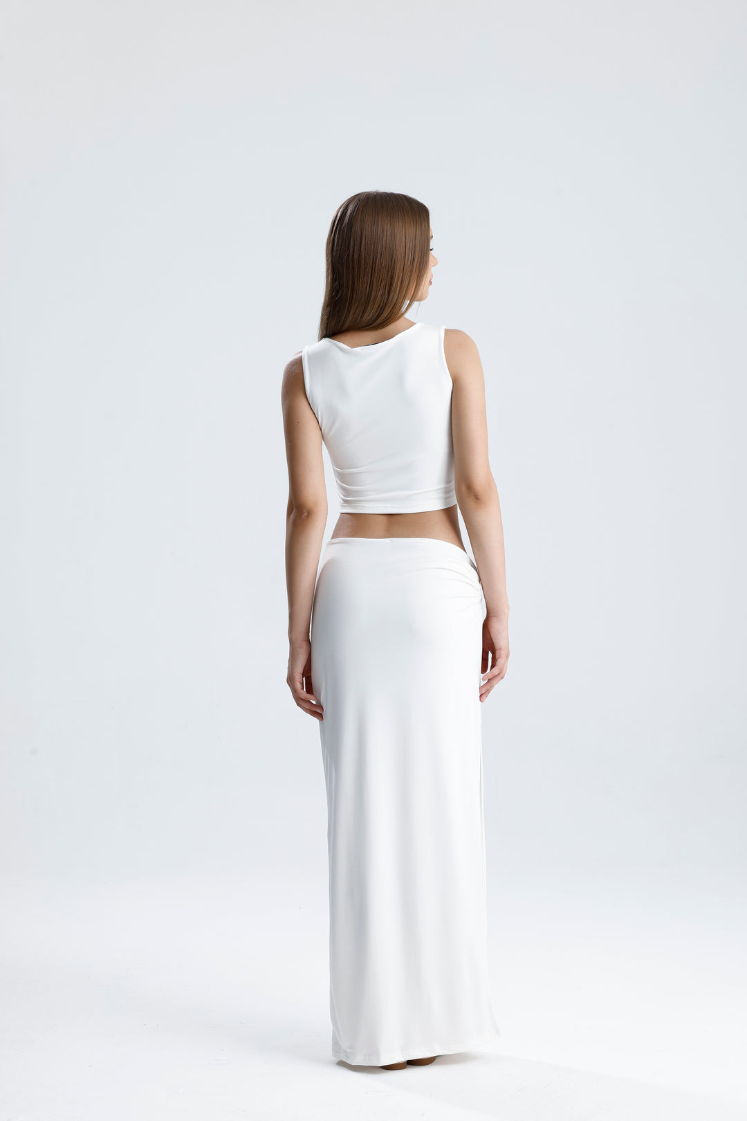 Routines Cutout Two Piece Skirt Set - White 1565 Set Routines Fashion