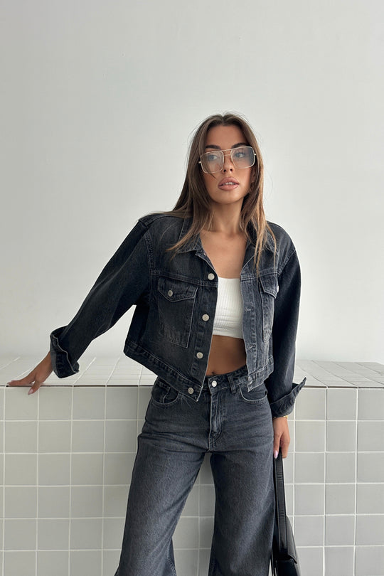Routines Denim Jacket - Washed Black D230 Jacket Routines Fashion