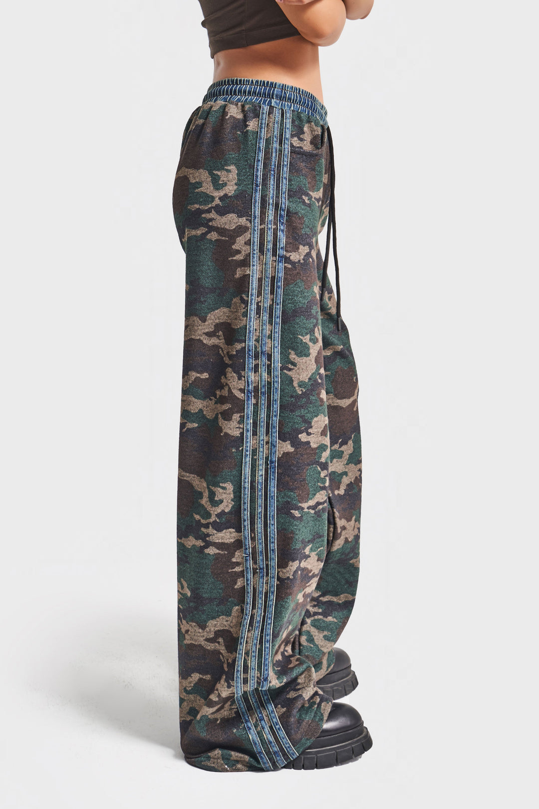 Routines Denim Striped Camouflage Pants 1747 Pants Routines Fashion
