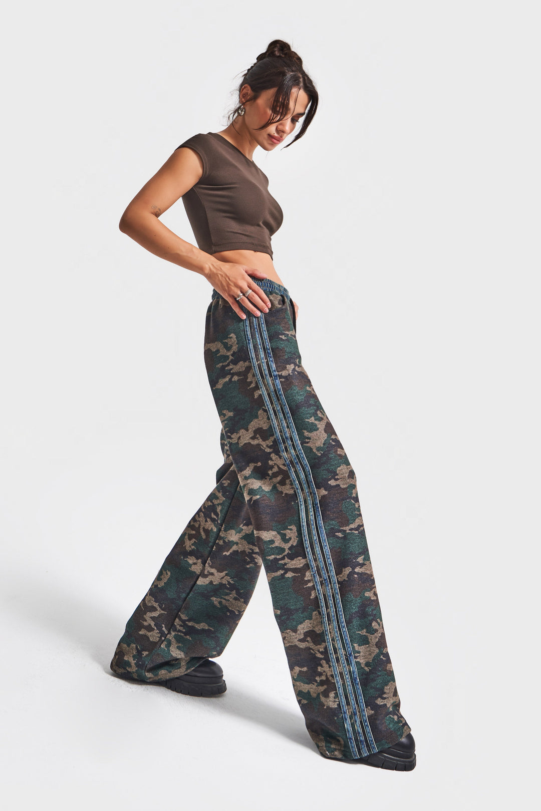Routines Denim Striped Camouflage Pants 1747 Pants Routines Fashion