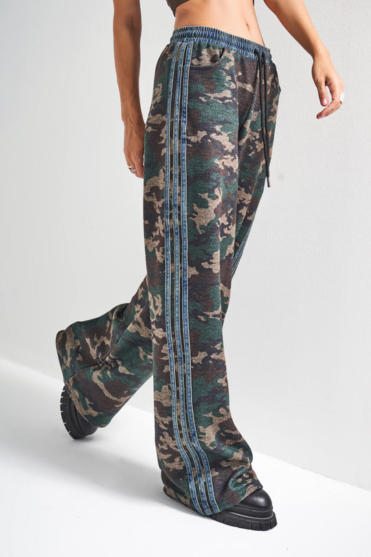 Routines Denim Striped Camouflage Pants 1747 Pants Routines Fashion