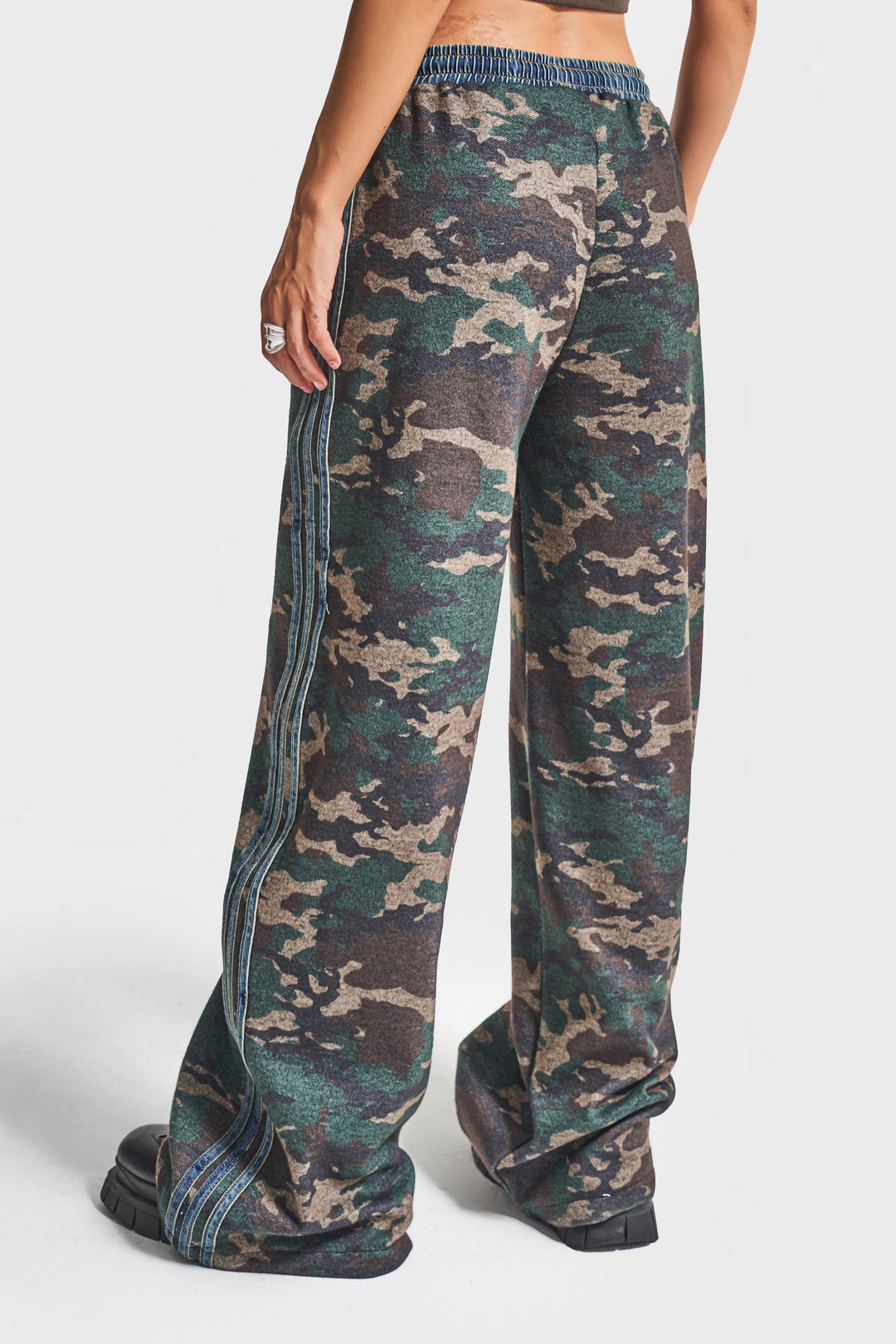 Routines Denim Striped Camouflage Pants 1747 Pants Routines Fashion