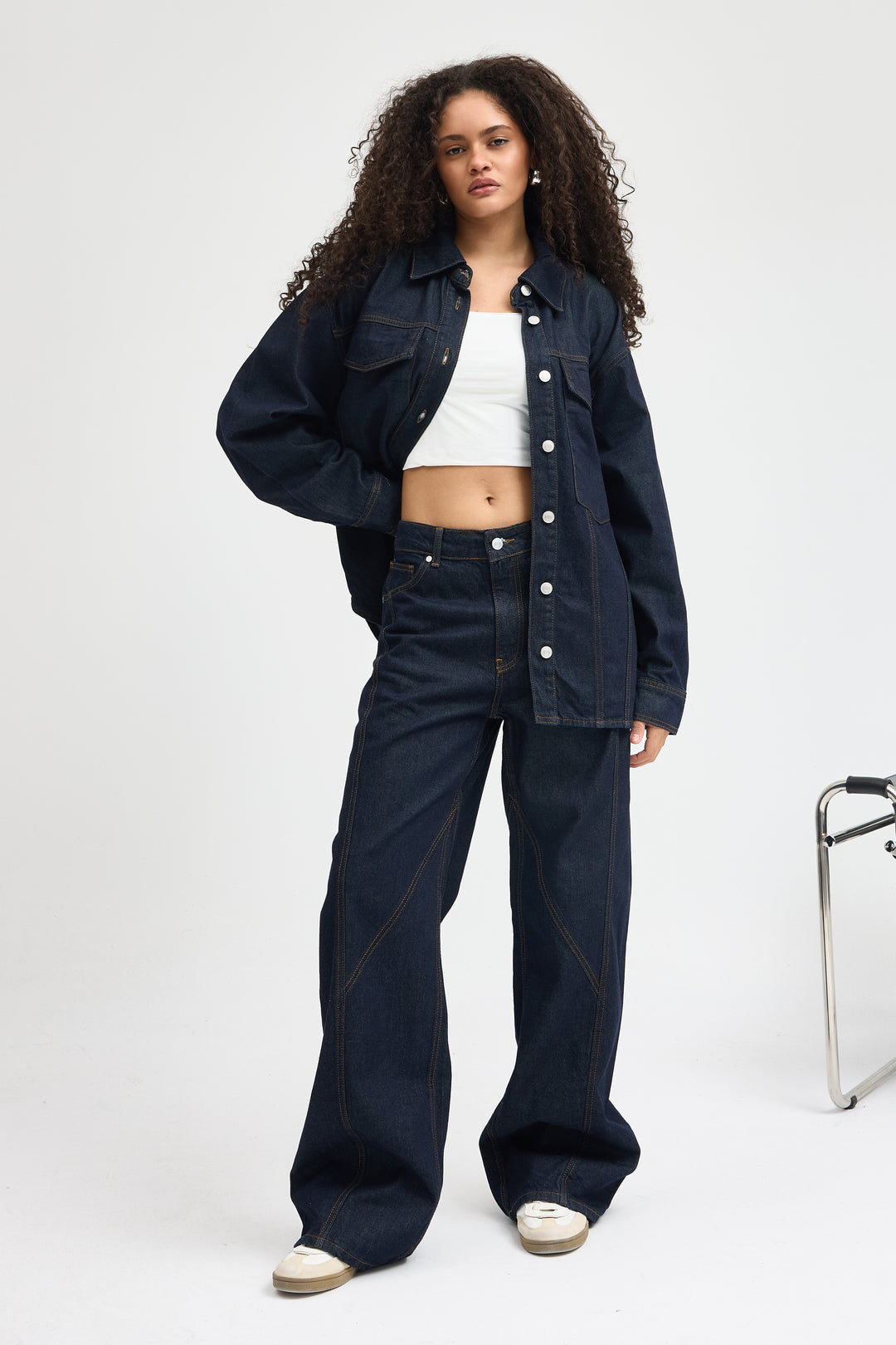 Routines Denim Two Piece Set - Dark Blue - Tall 1459-1