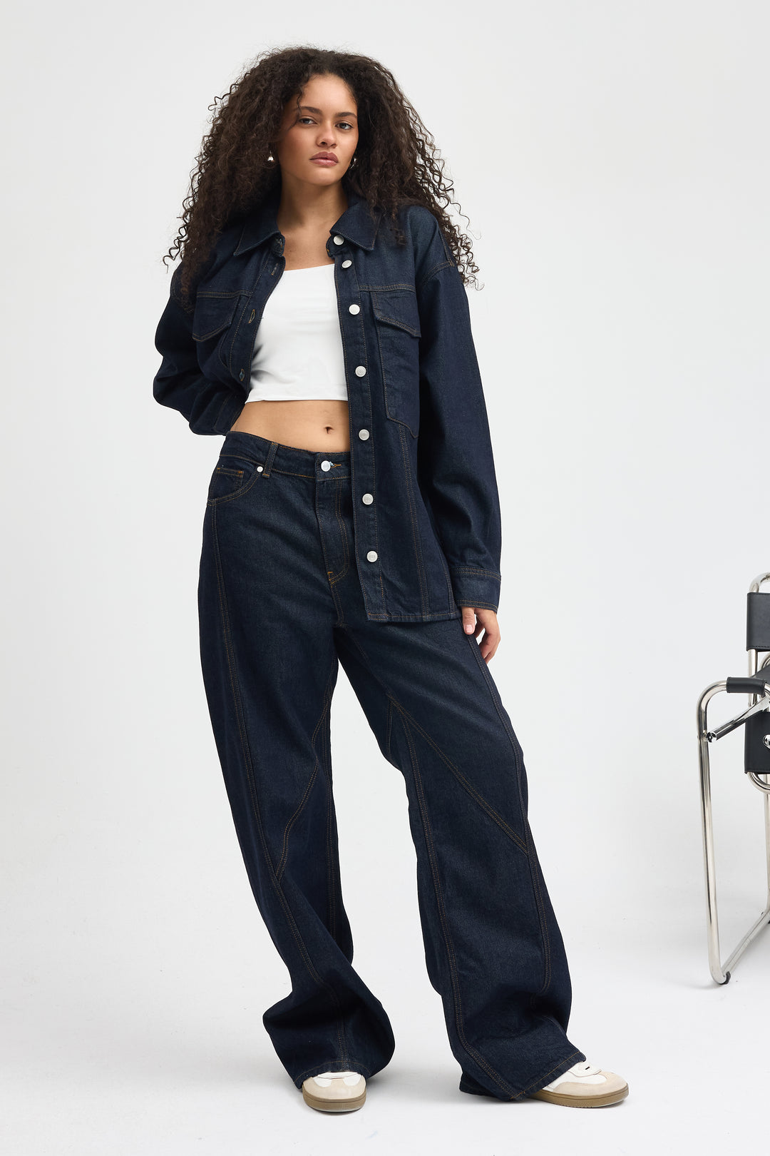 Routines Denim Two Piece Set - Dark Blue - Tall 1459-1