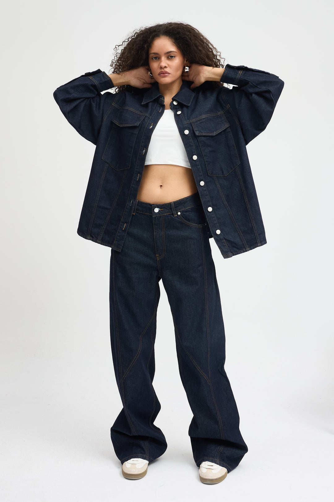 Routines Denim Two Piece Set - Dark Blue - Tall 1459-1
