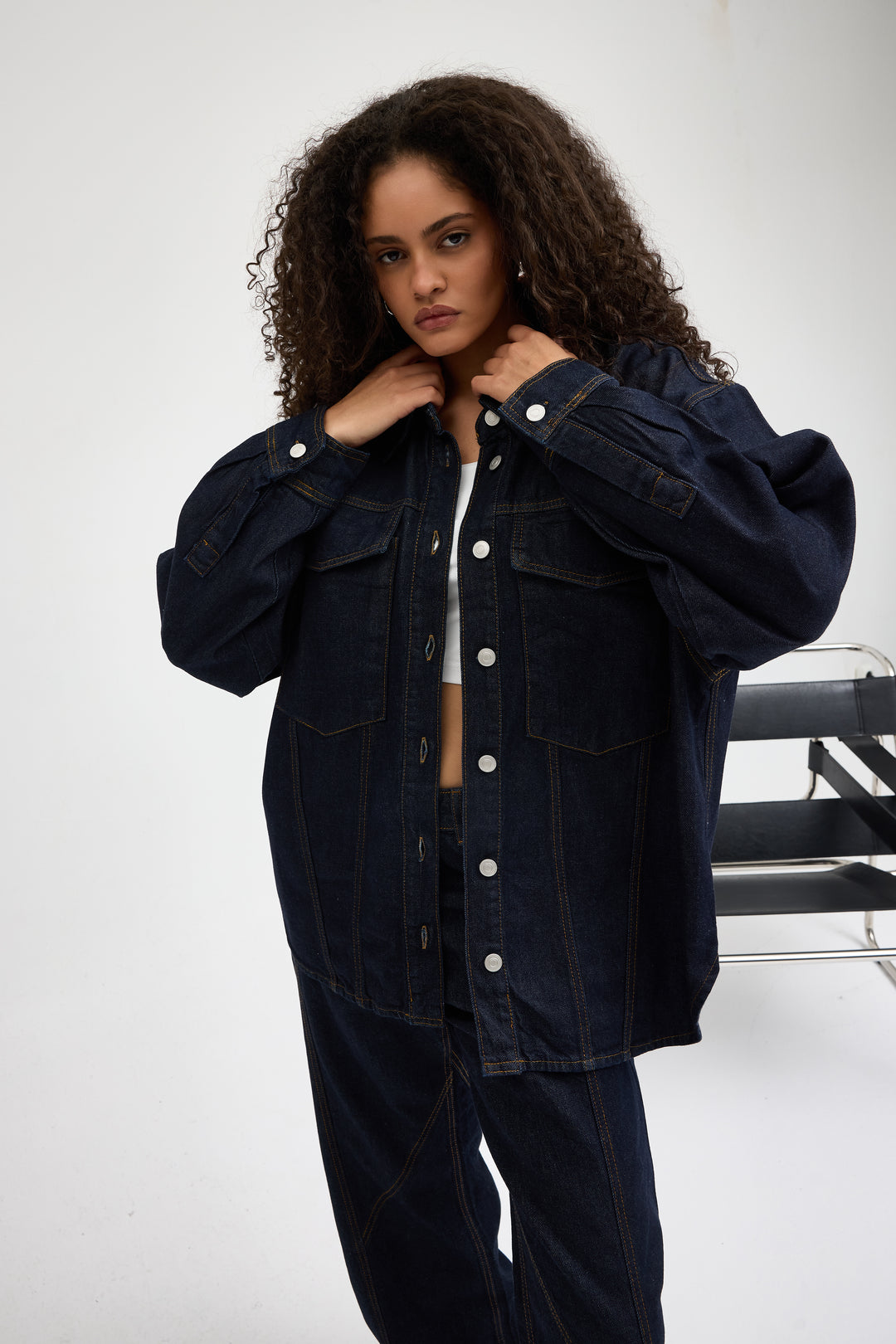 Routines Denim Two Piece Set - Dark Blue - Tall 1459-1