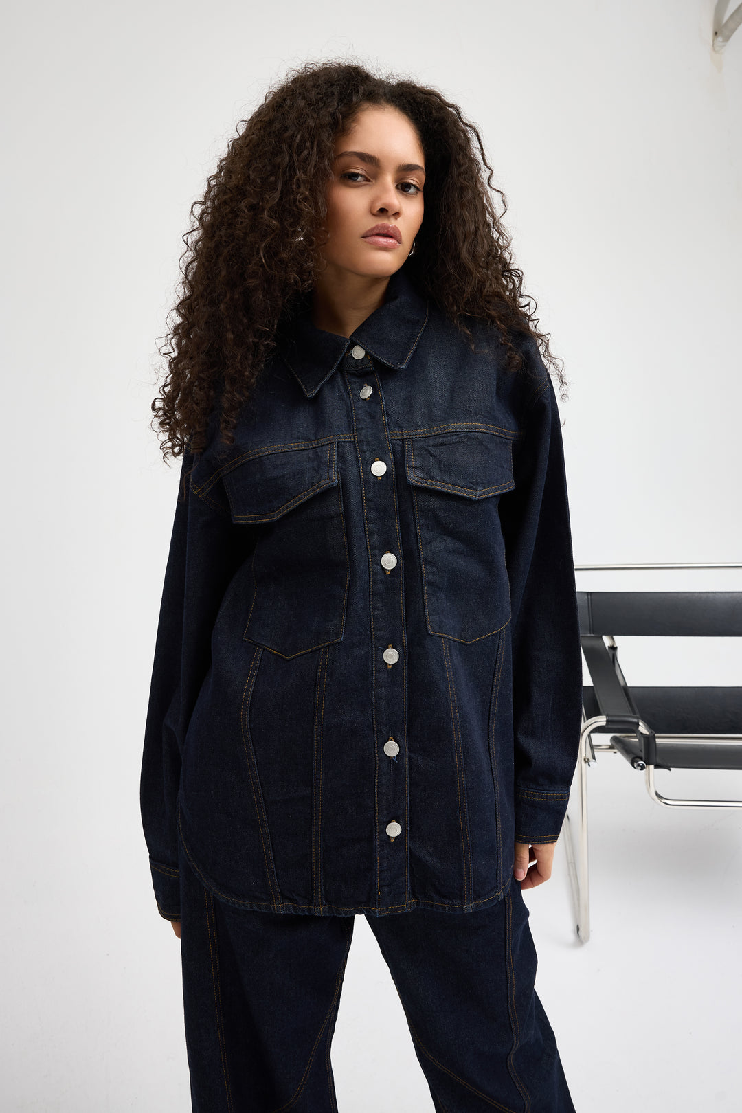 Routines Denim Two Piece Set - Dark Blue - Tall 1459-1