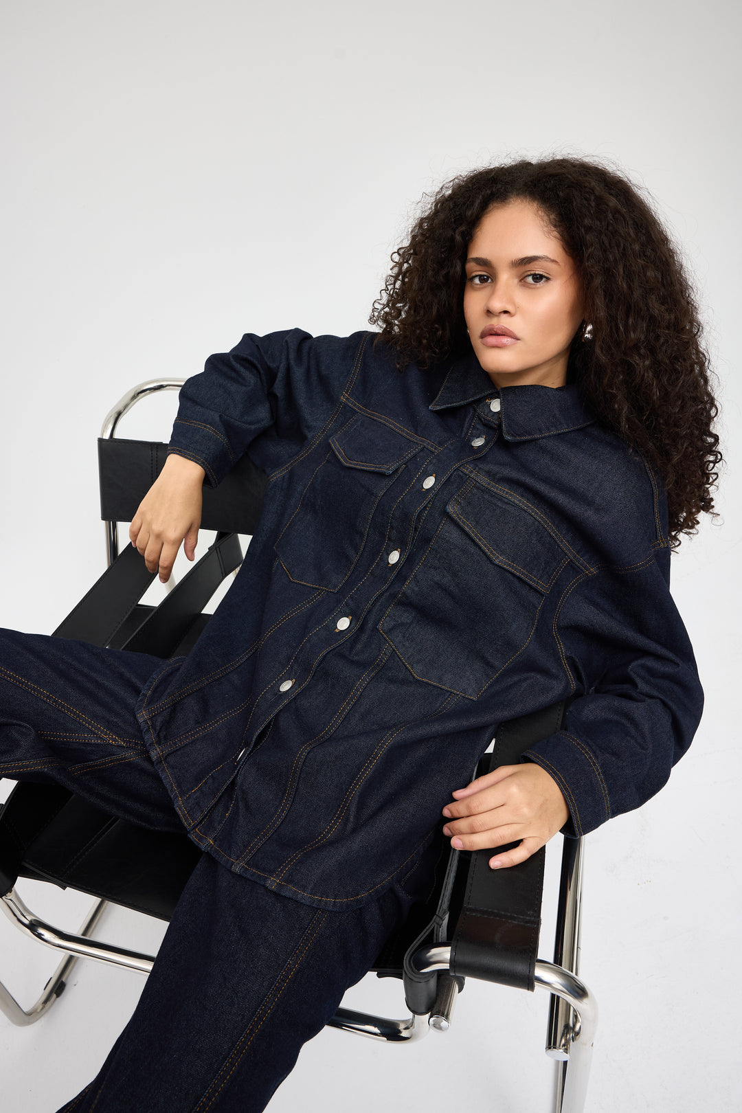 Routines Denim Two Piece Set - Dark Blue - Tall 1459-1