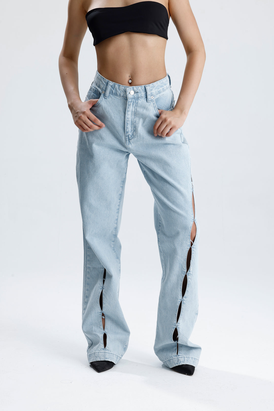 Routines Detaild Straight Leg Jeans 5198 Jeans Routines Fashion