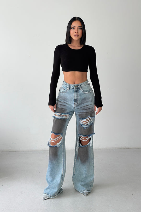 Routines Dirty Wash Ripped Jeans 1364-2