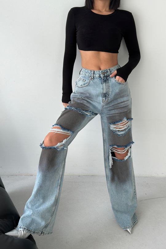 Routines Dirty Wash Ripped Jeans 1364-2