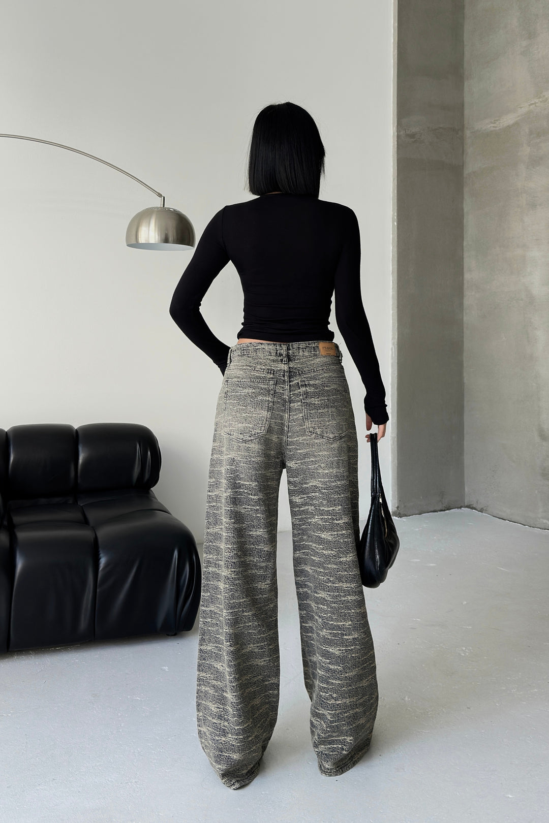 Routines Distressed Baggy Jeans - Grey 4516 Jeans Routines Fashion