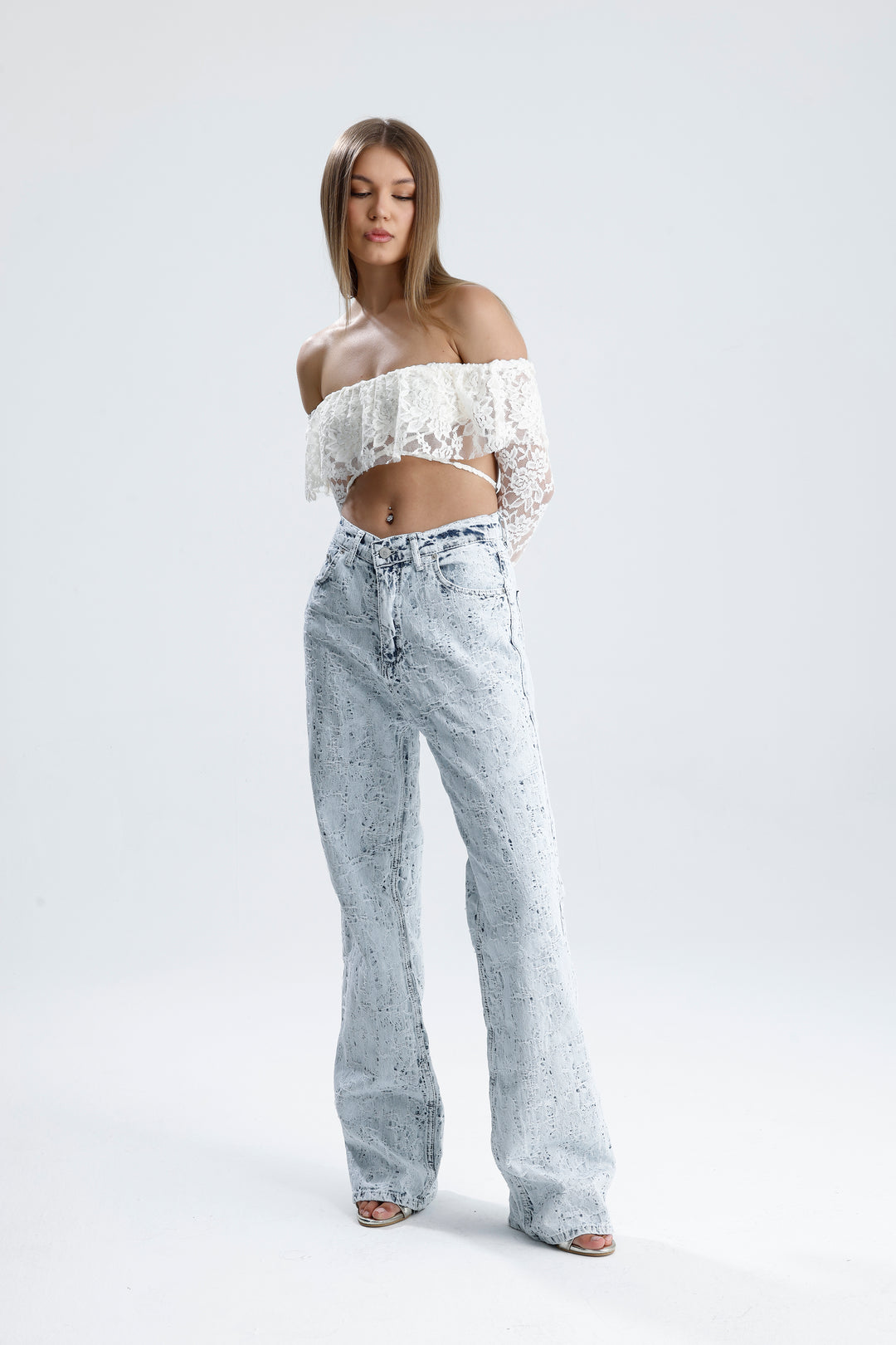 Routines Distressed Straight Leg Jeans 2574 Jeans Routines Fashion
