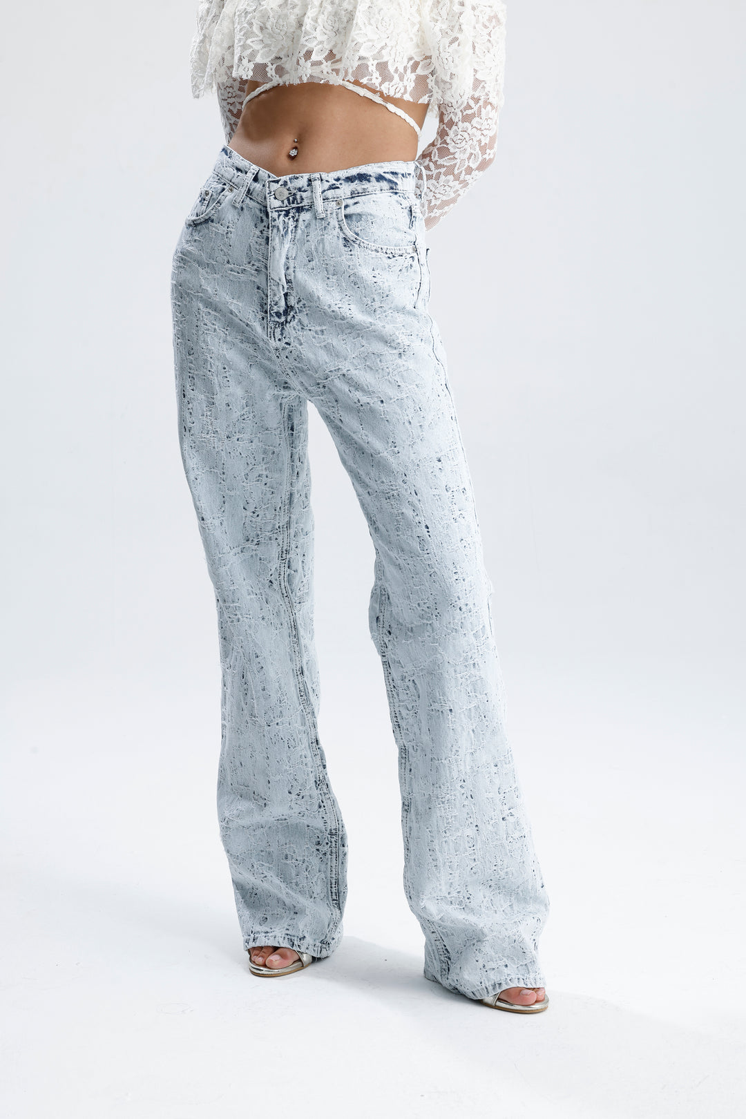 Routines Distressed Straight Leg Jeans 2574 Jeans Routines Fashion