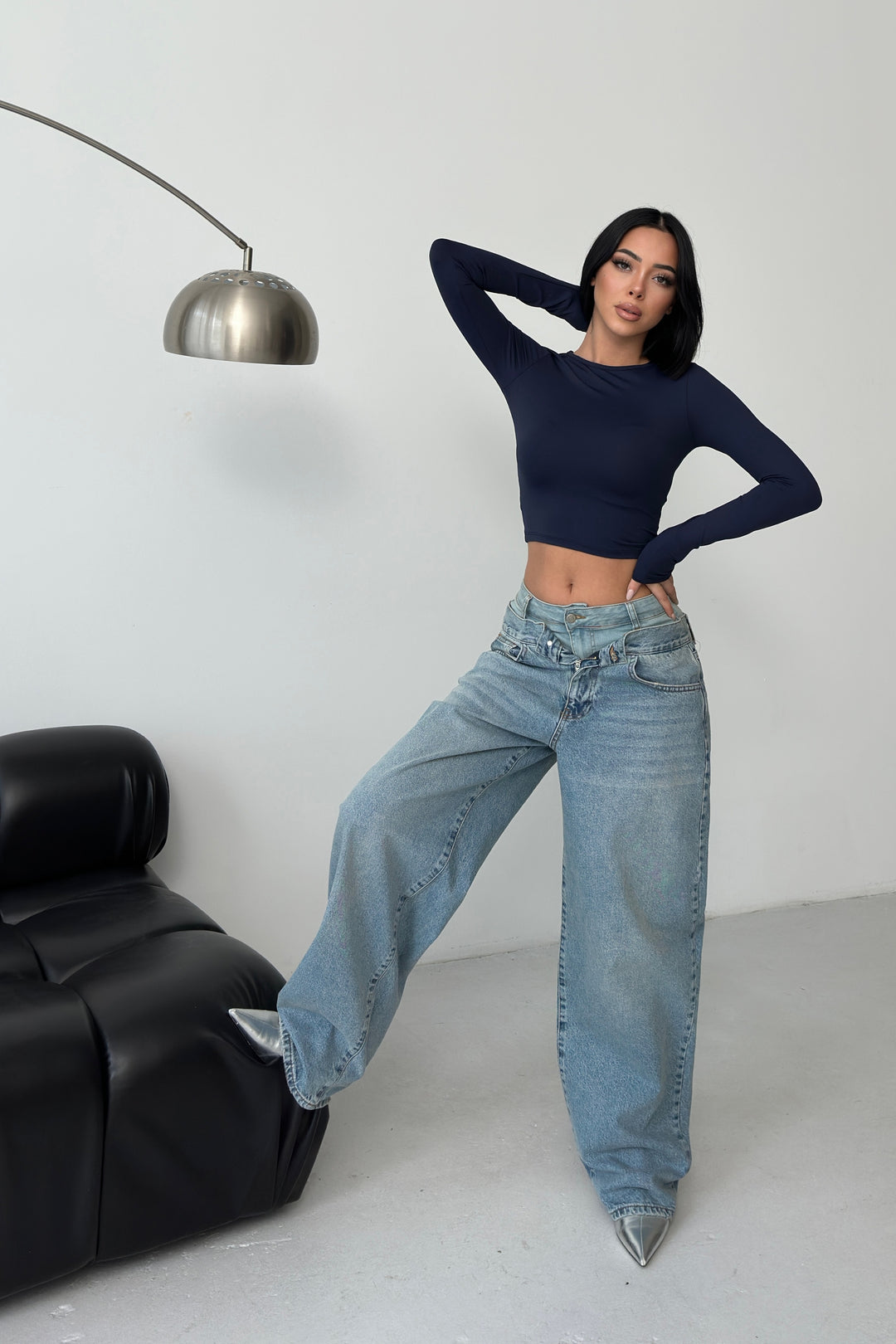 Routines Double Waist Barrel Jeans 4607