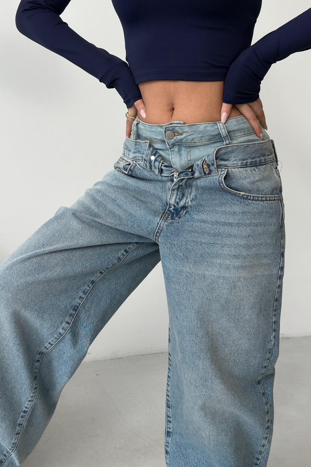 Routines Double Waist Barrel Jeans 4607