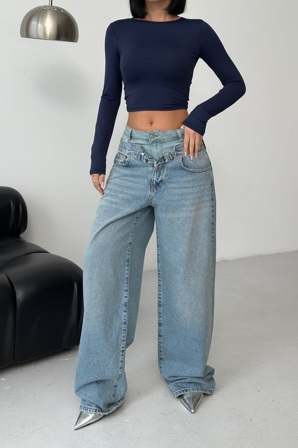 Routines Double Waist Barrel Jeans 4607