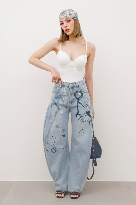Routines Graffiti Baggy Jeans 10690 Jeans Routines Fashion