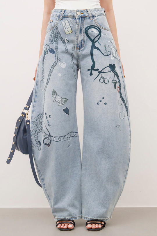 Routines Graffiti Baggy Jeans 10690 Jeans Routines Fashion