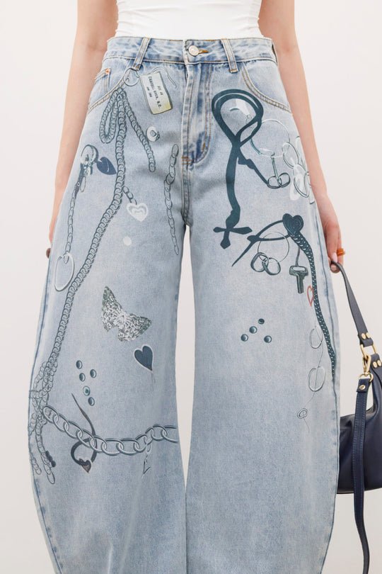 Routines Graffiti Baggy Jeans 10690 Jeans Routines Fashion