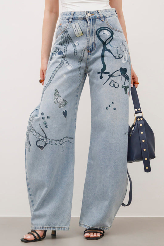 Routines Graffiti Baggy Jeans 10690 Jeans Routines Fashion