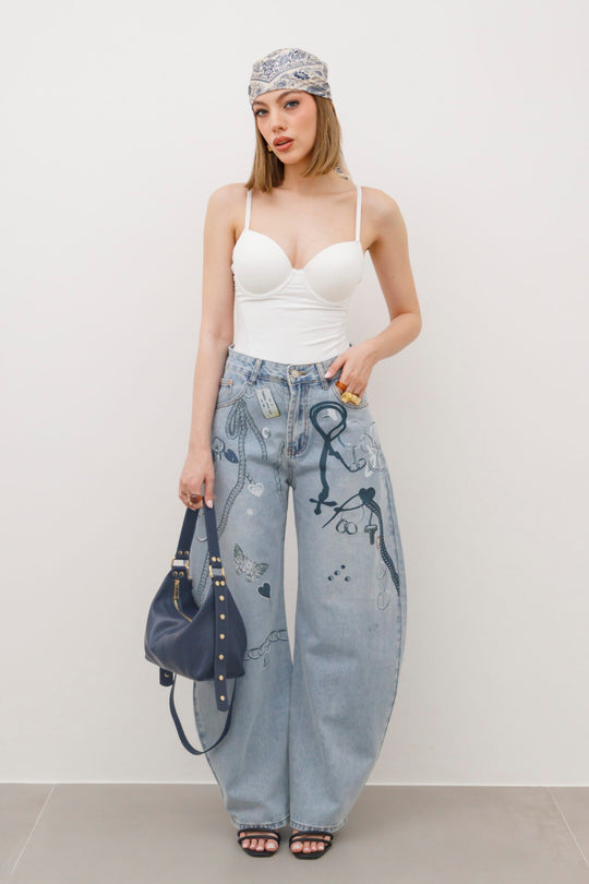 Routines Graffiti Baggy Jeans 10690 Jeans Routines Fashion