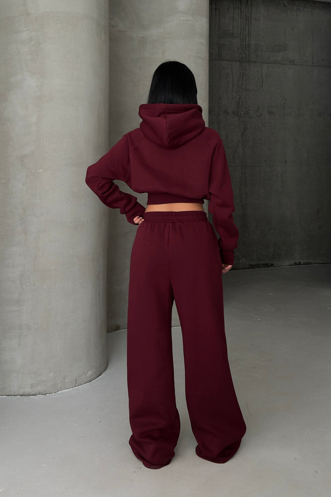 Routines Hooded Tracksuit - Burgundy 3948 Set Routines Fashion
