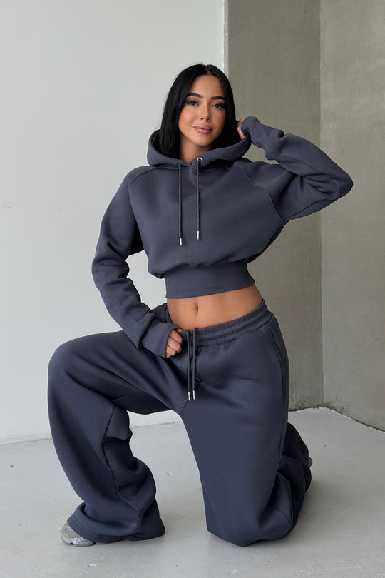 Routines Hooded Tracksuit - Charcoal 3704 Set Routines Fashion