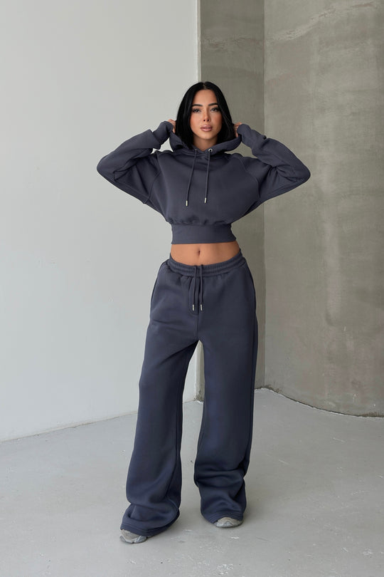 Routines Hooded Tracksuit - Charcoal 3704 Set Routines Fashion