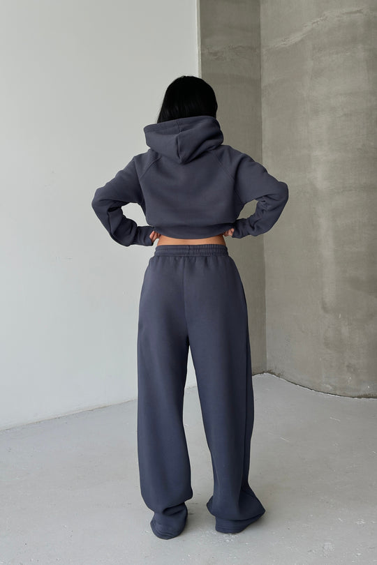 Routines Hooded Tracksuit - Charcoal 3704 Set Routines Fashion
