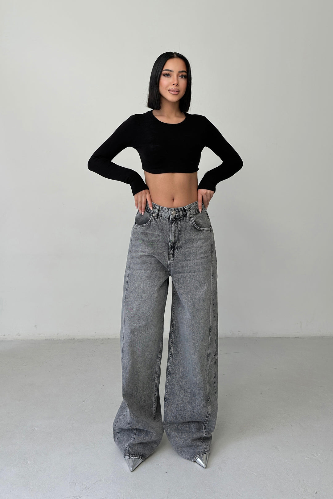 Routines ICONIC Detail Baggy Jeans - Grey 4670