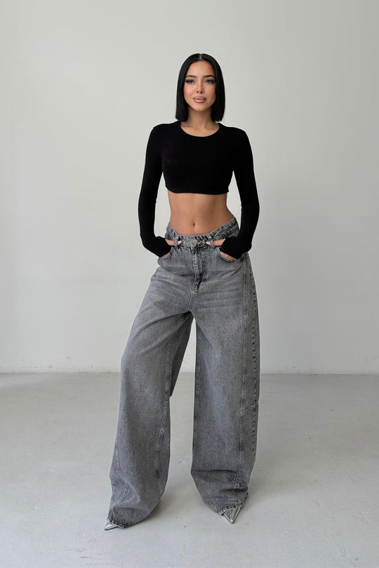 Routines ICONIC Detail Baggy Jeans - Grey 4670