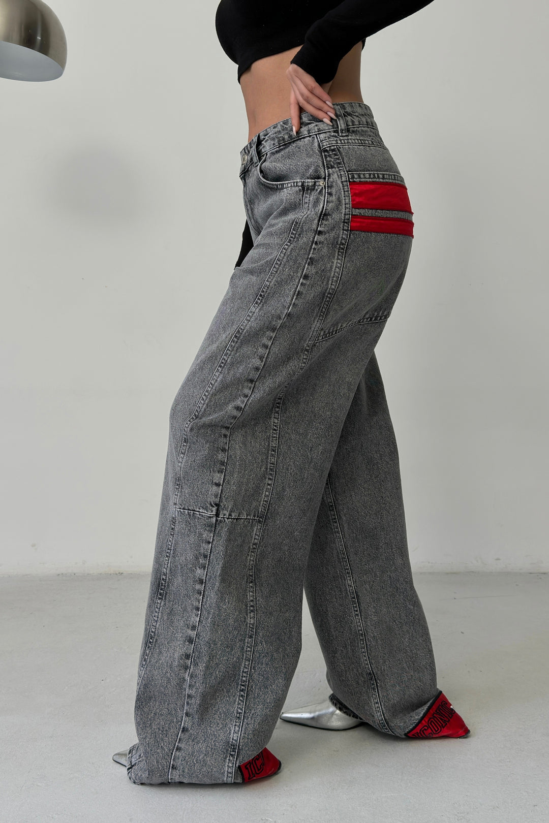 Routines ICONIC Detail Baggy Jeans - Grey 4670