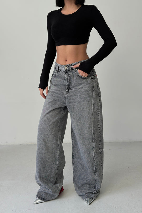 Routines ICONIC Detail Baggy Jeans - Grey 4670