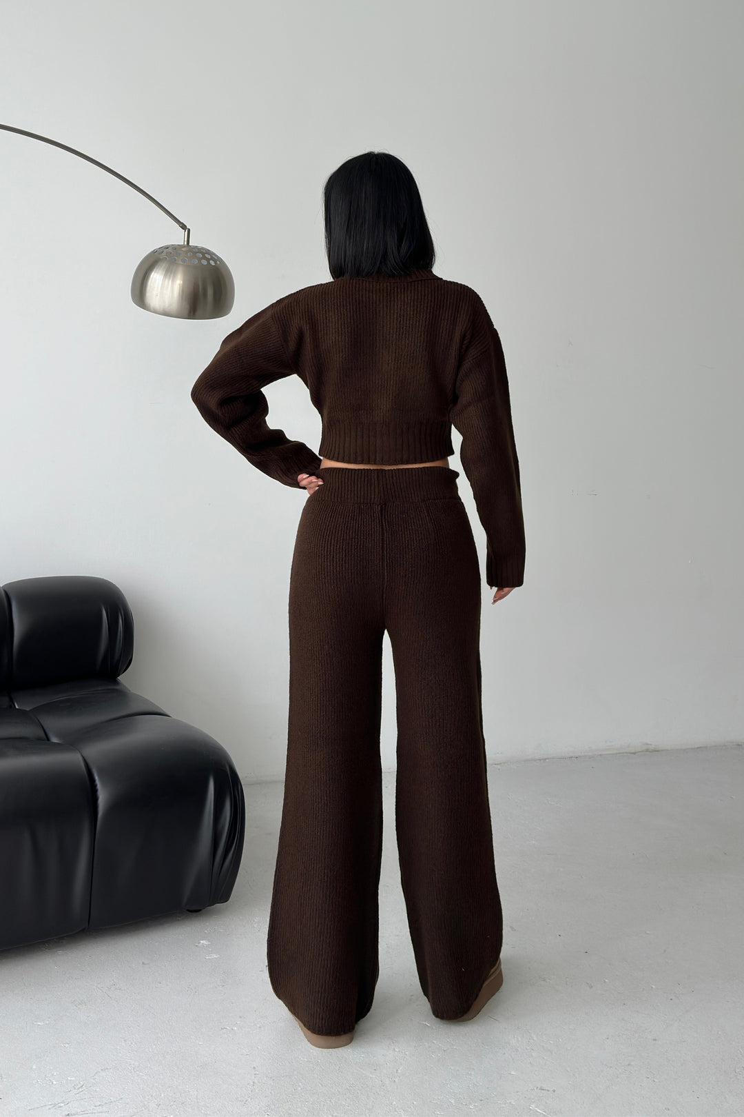 Routines Knitted Zipper Co-ord Set - Brown 3978