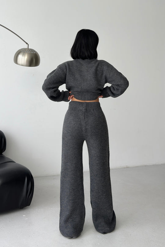 Routines Knitted Zipper Co-ord Set - Grey 3979