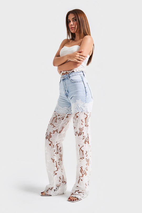 Routines Lace Straight Leg Jeans 4072 Jeans Routines Fashion