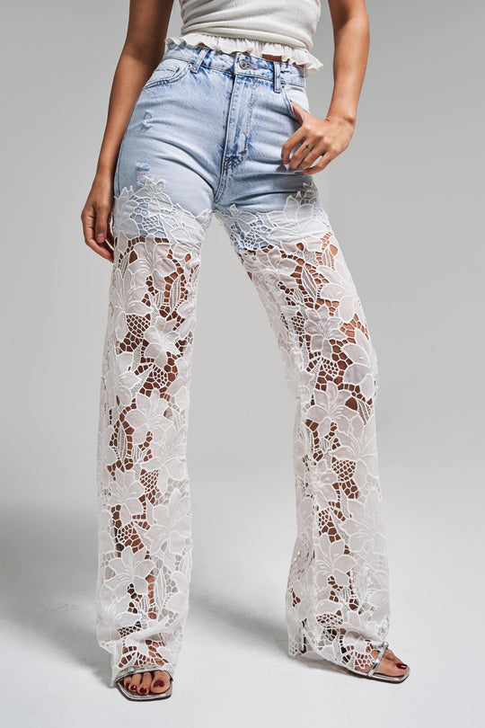 Routines Lace Straight Leg Jeans 4072 Jeans Routines Fashion