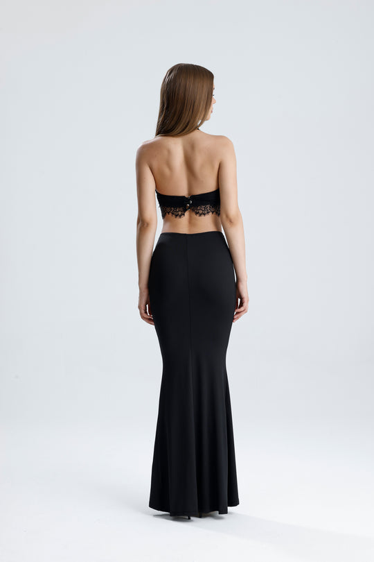 Routines Lace Two Piece Skirt Set - Black 2547 Set Routines Fashion