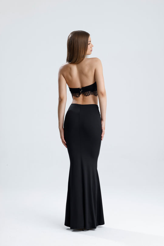 Routines Lace Two Piece Skirt Set - Black 2547 Set Routines Fashion