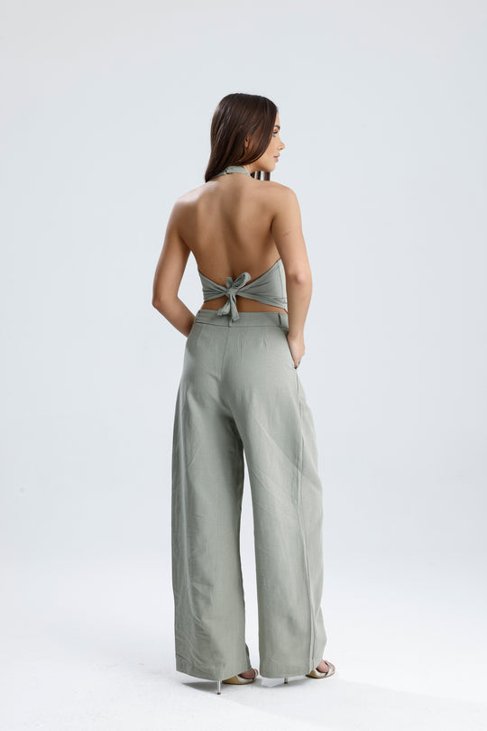 Routines Linnen Two Piece Set - Aqua Green 2968 Set Routines Fashion