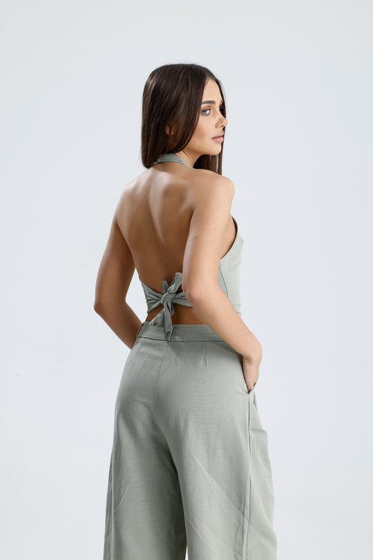 Routines Linnen Two Piece Set - Aqua Green 2968 Set Routines Fashion