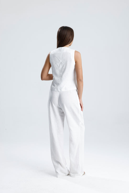 Routines Musselin Two Piece Set - White 3001 Set Routines Fashion