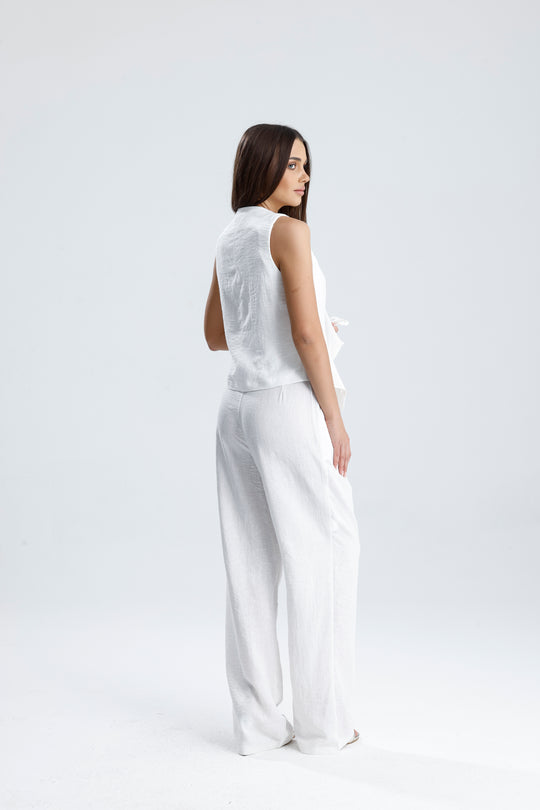 Routines Musselin Two Piece Set - White 3001 Set Routines Fashion