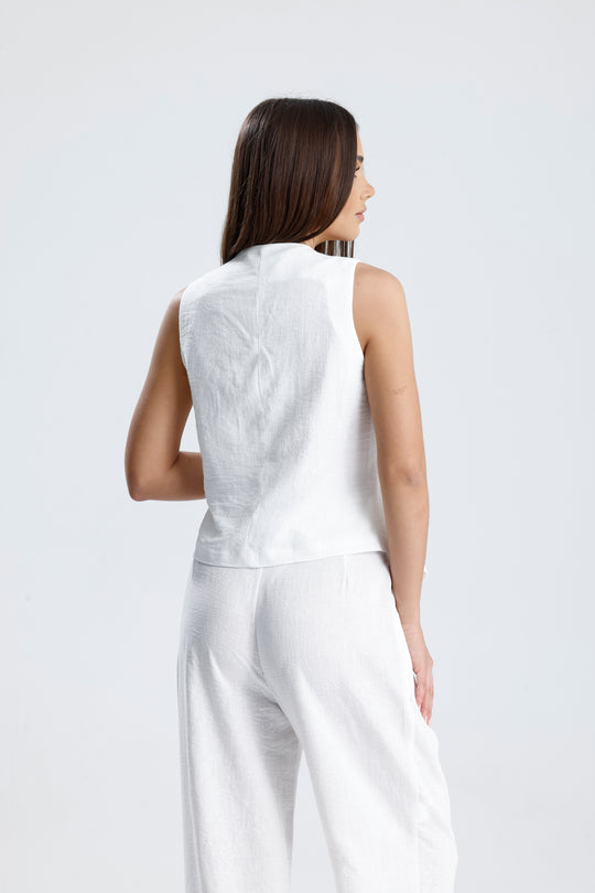 Routines Musselin Two Piece Set - White 3001 Set Routines Fashion