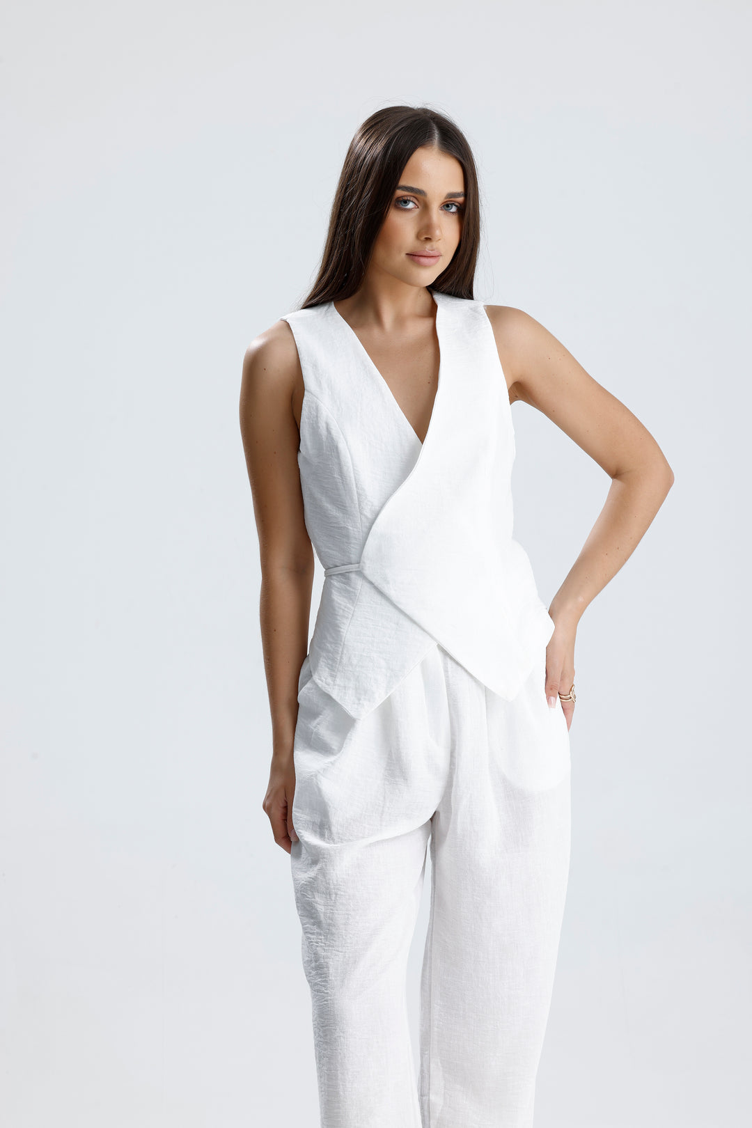 Routines Musselin Two Piece Set - White 3001 Set Routines Fashion
