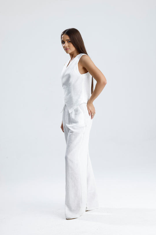 Routines Musselin Two Piece Set - White 3001 Set Routines Fashion