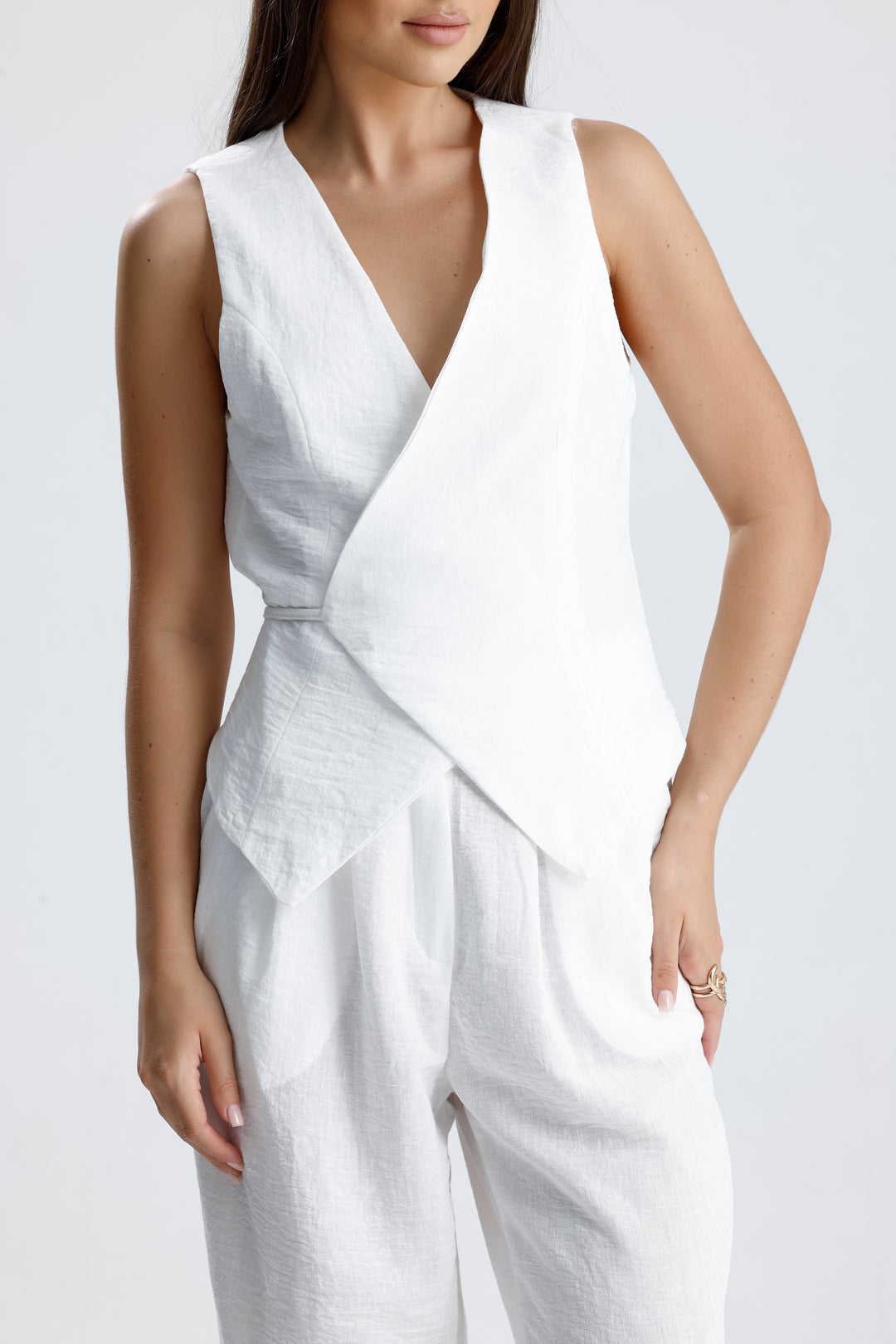 Routines Musselin Two Piece Set - White 3001 Set Routines Fashion
